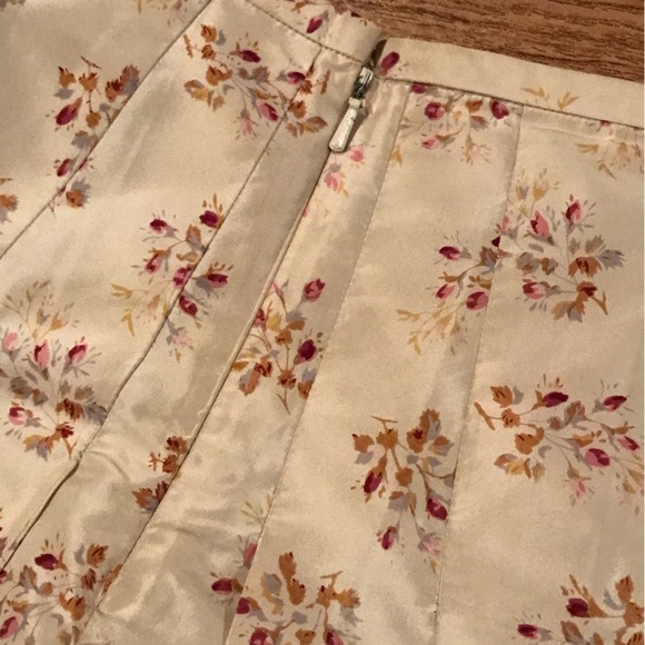 Stunning Rebecca Taylor Silk Flare Skirt With Pleats Size S 4 Lined Floral - Picture 5 of 5